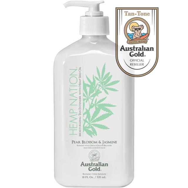Australian Gold Hemp Nation Pear Blossom and Jasmine Tan Extender Lotion 535ml