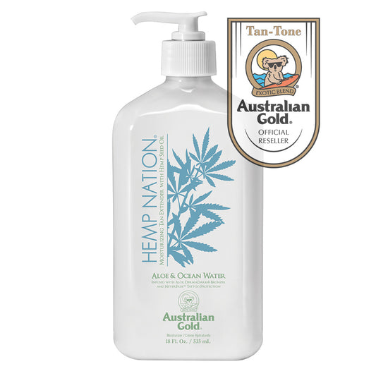 Australian Gold Hemp Nation Aloe & Ocean Water Moisturiser Tan Extender 535ml