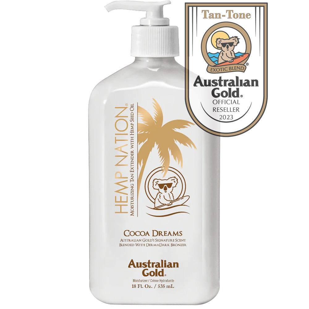 Australian Gold Hemp Nation Cocoa Dreams Moisturiser Tan Extender 535ml