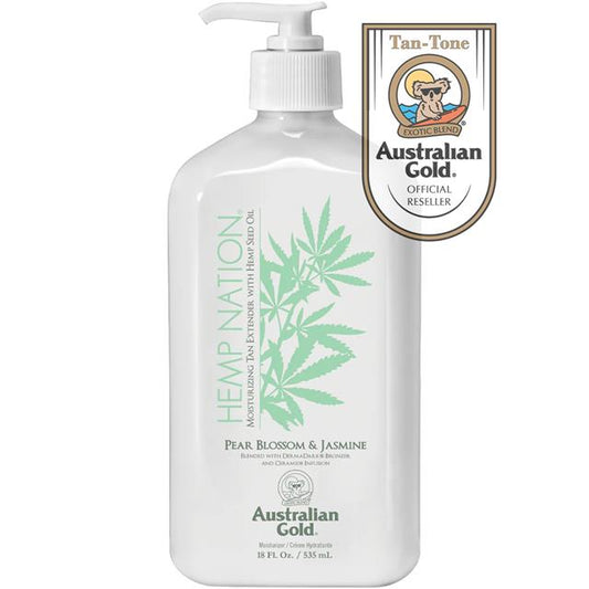 Australian Gold Hemp Nation Pear Blossom and Jasmine Tan Extender Lotion 535ml