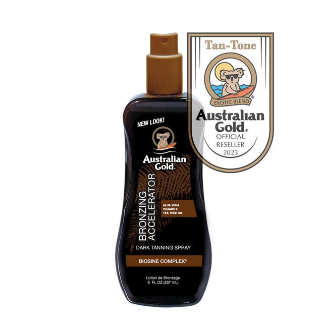 Australian Gold Dark Tanning Accelerator Spray Gel with Bronzer 237ml