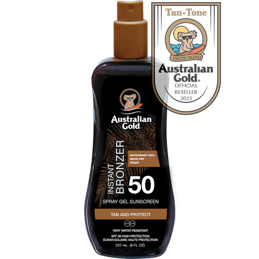 Australian Gold SPF 50 Spray Gel with Bronzer 237ml