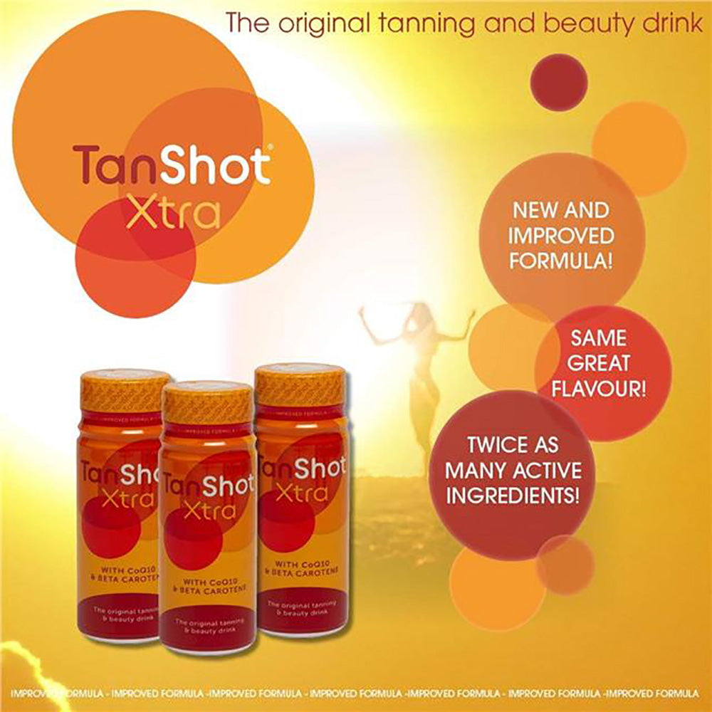Tanshot Xtra Tanning & Beauty Drink Tanshots (24 bottles + display box)